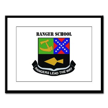rangerschool - M01 - 02 - DUI - Ranger School with Text - Large Framed Print