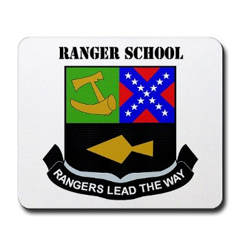 rangerschool - M01 - 03 - DUI - Ranger School with Text - Mousepad