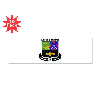 rangerschool - M01 - 01 - DUI - Ranger School with Text - Sticker (Bumper 10 pk) - Click Image to Close