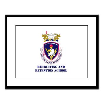 rrs - M01 - 02 - DUI - Recruiting and Retention School with Text Large Framed Print