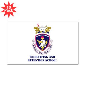 rrs - M01 - 01 - DUI - Recruiting and Retention School with Text Sticker (Rectangle 10 pk) - Click Image to Close