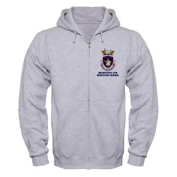 rrs - A01 - 03 - DUI - Recruiting and Retention School with Text Zip Hoodie - Click Image to Close