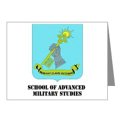 sams - M01 - 02 - DUI - School of Advanced Military Studies with Text Note Cards (Pk of 20)