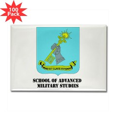 sams - M01 - 01 - DUI - School of Advanced Military Studies with Text Rectangle Magnet (100 pack) - Click Image to Close