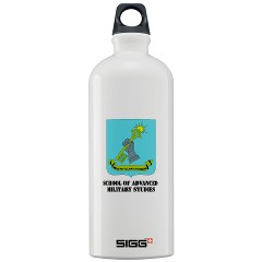 sams - M01 - 03 - DUI - School of Advanced Military Studies with Text Sigg Water Bottle 1.0L