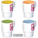 scschool - M01 - 03 - DUI - Signal Center/School Stackable Mug Set (4 mugs) - Click Image to Close