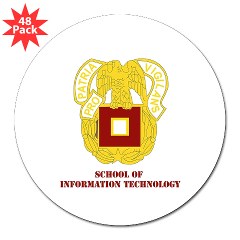 sit - M01 - 01 - DUI - School of Information Technology with Text with Text 3" Lapel Sticker (48 pk)