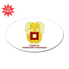 sit - M01 - 01 - DUI - School of Information Technology with Text Sticker (Oval 10 pk)