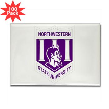 nsula - M01 - 01 - SSI - ROTC - Northwestern State University of Louisiana - Rectangle Magnet (100 pack)