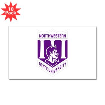 nsula - M01 - 01 - SSI - ROTC - Northwestern State University of Louisiana - Sticker (Rectangle 10 pk)