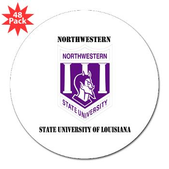 nsula - M01 - 01 - SSI - ROTC - Northwestern State University of Louisiana with Text - 3" Lapel Sticker (48 pk) - Click Image to Close