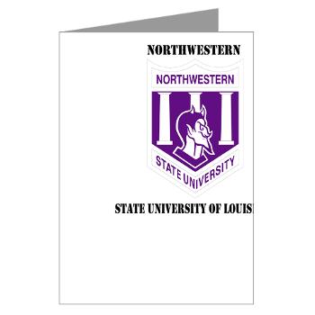 nsula - M01 - 02 - SSI - ROTC - Northwestern State University of Louisiana with Text - Greeting Cards (Pk of 20)