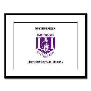 nsula - M01 - 02 - SSI - ROTC - Northwestern State University of Louisiana with Text - Large Framed Print