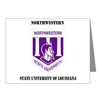 nsula - M01 - 02 - SSI - ROTC - Northwestern State University of Louisiana with Text - Note Cards (Pk of 20)
