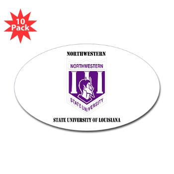 nsula - M01 - 01 - SSI - ROTC - Northwestern State University of Louisiana with Text - Sticker (Oval 10 pk)