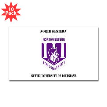 nsula - M01 - 01 - SSI - ROTC - Northwestern State University of Louisiana with Text - Sticker (Rectangle 10 pk) - Click Image to Close