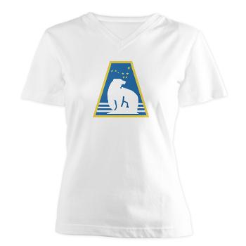 uaf - A01 - 04 - SSI - ROTC - University of Alaska Fairbanks - Women's V-Neck T-Shirt