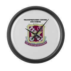 tcs - M01 - 03 - DUI - Transportation Center/School with Text - Large Wall Clock - Click Image to Close