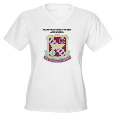 tcs - A01 - 04 - DUI - Transportation Center/School with Text - Women's V-Neck T-Shirt