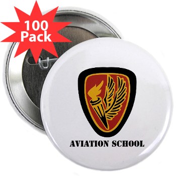 usaacs - M01 - 01 - DUI - Aviation Center/School with text - 2.25" Button (100 pack)