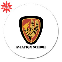 usaacs - M01 - 01 - DUI - Aviation Center/School with text - 3" Lapel Sticker (48 pk) - Click Image to Close