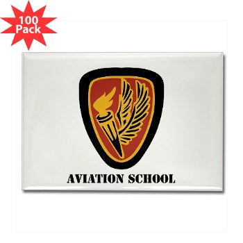 usaacs - M01 - 01 - DUI - Aviation Center/School with text - Rectangle Magnet (100 pack)