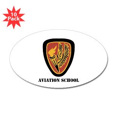 usaacs - M01 - 01 - DUI - Aviation Center/School with text - Sticker (Oval 10 pk) - Click Image to Close