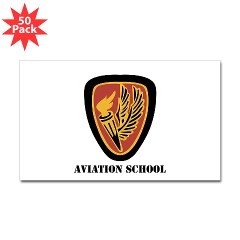 usaacs - M01 - 01 - DUI - Aviation Center/School with text - Sticker (Rectangle 50 pk) - Click Image to Close
