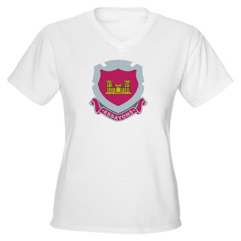 usaes - A01 - 04 - DUI - Engineer School Women's V-Neck T-Shirt