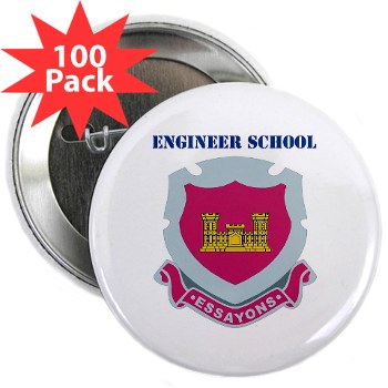 usaes - M01 - 01 - DUI - Engineer School with Text 2.25" Button (100 pack) - Click Image to Close