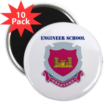 usaes - M01 - 01 - DUI - Engineer School with Text 2.25" Magnet (10 pack) - Click Image to Close