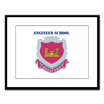 usaes - M01 - 02 - DUI - Engineer School with Text Large Framed Print