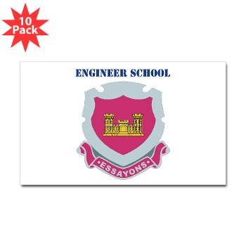 usaes - M01 - 01 - DUI - Engineer School with Text Sticker (Rectangle 10 pk) - Click Image to Close