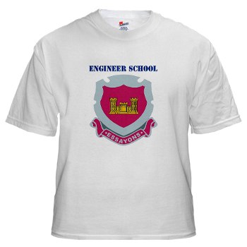 usaes - A01 - 04 - DUI - Engineer School with Text White T-Shirt