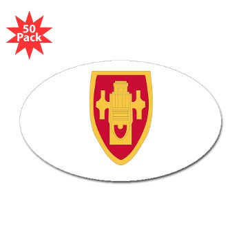 usafas - M01 - 01 - DUI - Field Artillery Center/School Sticker (Oval 50 pk)