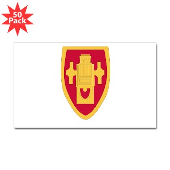 usafas - M01 - 01 - DUI - Field Artillery Center/School Sticker (Rectangle 50 pk) - Click Image to Close