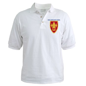 usafas - A01 - 04 - DUI - Field Artillery Center/School with Text Golf Shirt