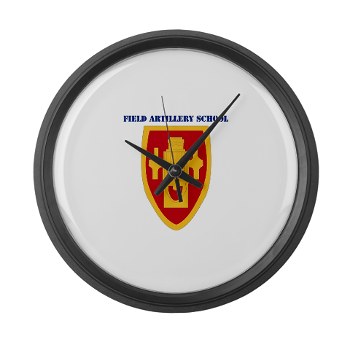 usafas - M01 - 03 - DUI - Field Artillery Center/School with Text Large Wall Clock