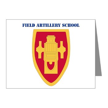 usafas - M01 - 02 - DUI - Field Artillery Center/School with Text Note Cards (Pk of 20)