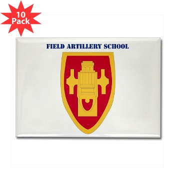 usafas - M01 - 01 - DUI - Field Artillery Center/School with Text Rectangle Magnet (10 pack)