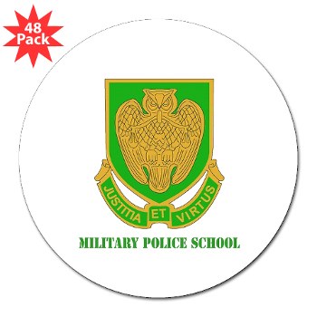 usamps - M01 - 01 - DUI - Military Police School with Text 3" Lapel Sticker (48 pk)