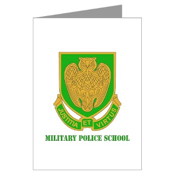 usamps - M01 - 02 - DUI - Military Police School with Text Greeting Cards (Pk of 10) - Click Image to Close