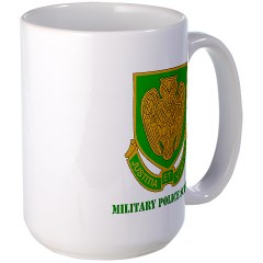 usamps - M01 - 03 - DUI - Military Police School with Text Large Mug - Click Image to Close