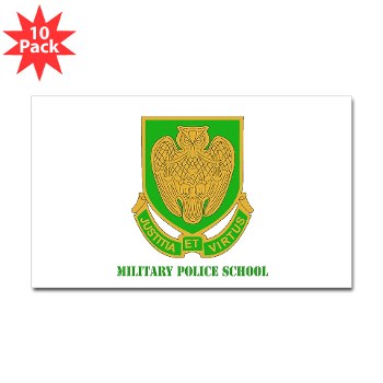 usamps - M01 - 01 - DUI - Military Police School with Text Sticker (Rectangle 10 pk)