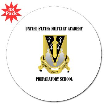 USMAPS - M01 - 01 - US Military Academy Preparatory School with Text - 3"Lapel Sticker (48 pk)