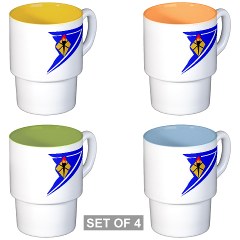 usapfs - M01 - 03 - DUI - Physical Fitness School Stackable Mug Set (4 mugs)