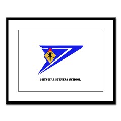 usapfs - M01 - 02 - DUI - Physical Fitness School with Text Large Framed Print