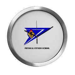 usapfs - M01 - 03 - DUI - Physical Fitness School with Text Modern Wall Clock - Click Image to Close