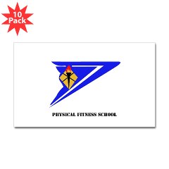 usapfs - M01 - 01 - DUI - Physical Fitness School with Text Sticker (Rectangle 10 pk) - Click Image to Close
