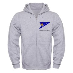 usapfs - A01 - 03 - DUI - Physical Fitness School with Text Zip Hoodie